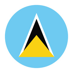 Saint Lucia flag circle icon vector illustration