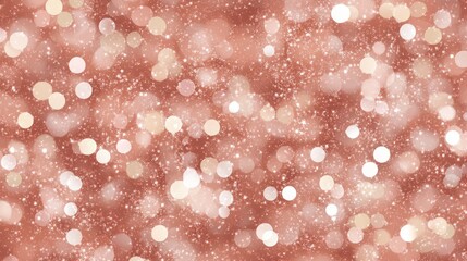72.A radiant rose gold glitter background with scattered defocused lights in varying sizes, evoking a sense of warmth, elegance, and festivity.