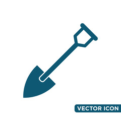 Simple Shovel Icon Design Template 