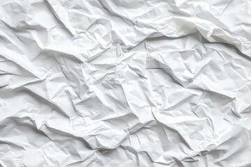 Obraz premium Crumpled White Paper Texture Background Close Up