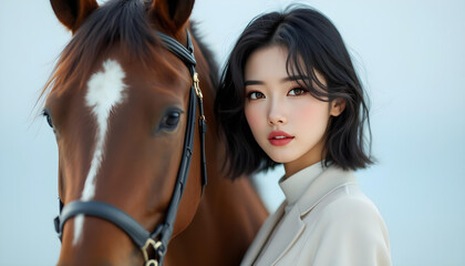 ファンタジーストーリー（アザーブルーの色彩を纏った女性）