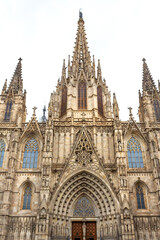 Fototapeta premium The Cathedral of the Holy Cross and Saint Eulalia, ​​dedicated to Saint Eulalia