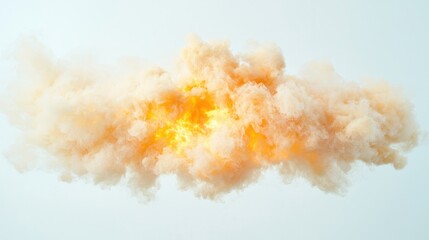 Abstract explosion cloud against plain background. Possible use Design element