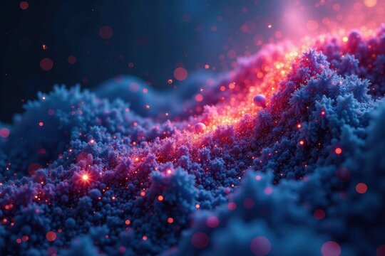 Intricate AMOLED display, microscopic view of pixels, screen, colors, black