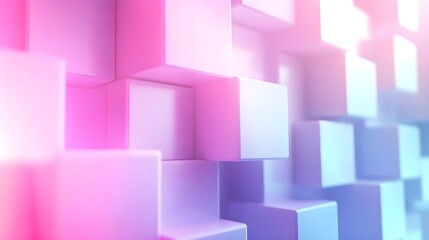 Obraz premium Abstract Colorful 3D Cubes Background with Gradients and Soft Lighting