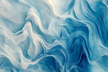 Fototapeta premium Abstract background - soft blue gradient waves