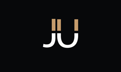 JU, UJ, J, U Abstract Letters Logo Monogr4am