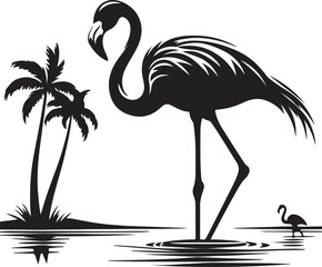 A Flamingo vector style illustration art.