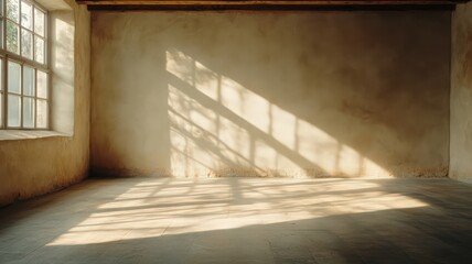 Obraz premium Empty Room with Sunlight Streaming Through Window