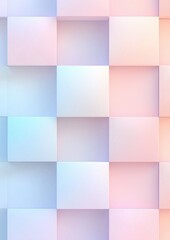 Abstract background made up of multiple square tiles arranged in a grid-like pattern. the tiles are of different shades of pink, blue, and light blue, creating a gradient effect.