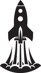 rocket silhouette vector icon logo illustration