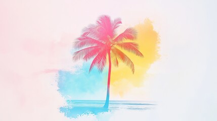 This t-shirt design features a stunning palm tree silhouette with elegant leaves, capturing a tropical and relaxing beach vibe. Perfect for nature lovers!