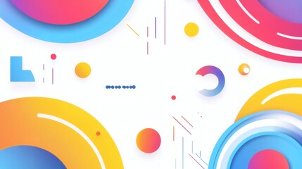 Obraz premium Vibrant Abstract Background with Colorful Geometric Shapes and Patterns