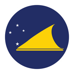 Tokelau circle flag logo icon digital vector illustration