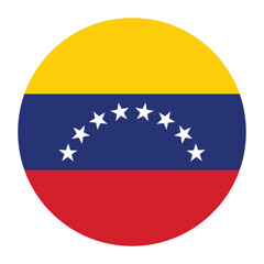 Venezuela circle flag logo icon digital vector illustration