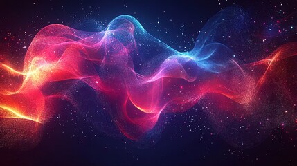 Obraz premium Futuristic abstract design with neural links, glowing brain activity, and radiant cosmic light