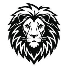 Minimalist Lion Head Silhouette