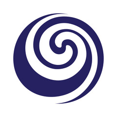 Hurricane logo symbol, abstract icon vector illustration