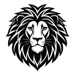 Stylized Lion Head Silhouette