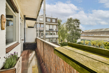 Modern balcony with scenic view