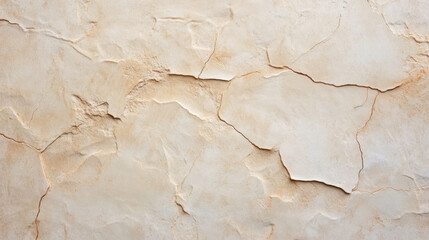 Obraz premium Textured wall surface with cracks and beige color, resembling aged plaster. This background adds depth and character to any design project