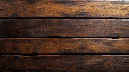 Fototapeta premium Wooden texture with dark brown planks, showcasing natural grain and rustic charm. Ideal for backgrounds or design projects