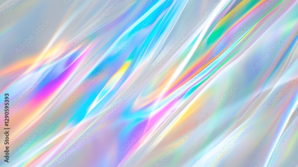 Poster bright colors swirl together on a pure white background, creating a lively display of vibrant rainbo
