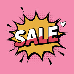 Pop Art Style "Sale" Explosion &ndash; Comic Book Illustration