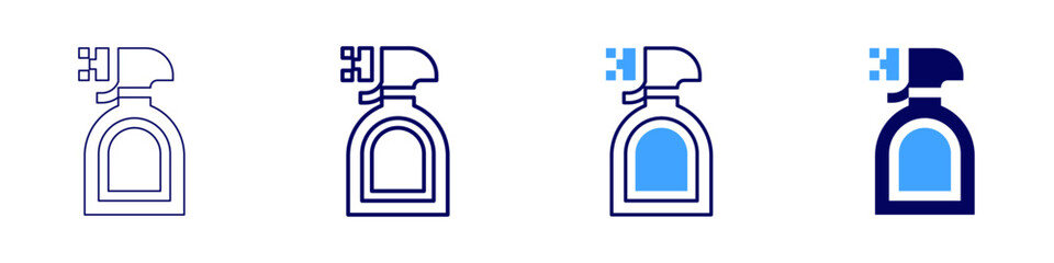 Fototapeta premium Cleaning furniture cushions icon in 4 different styles. Thin Line, Line, Bold Line, Duotone. Duotone style. Editable stroke