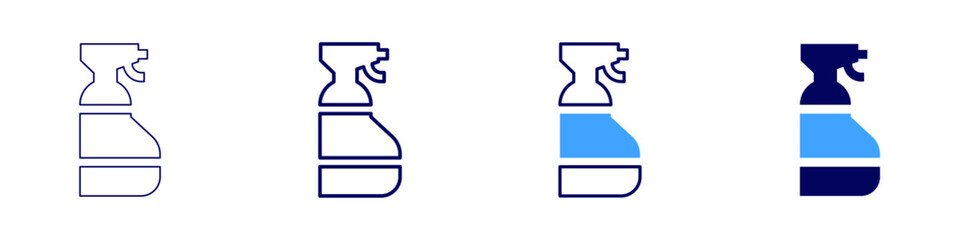 Cleaning old stains icon in 4 different styles. Thin Line, Line, Bold Line, Duotone. Duotone style. Editable stroke