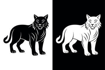Wildcat Icon Vector Scalable Silhouette for Branding & Graphics.
