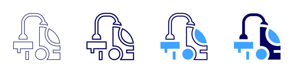 Obraz premium Cleaning stain removal icon in 4 different styles. Thin Line, Line, Bold Line, Duotone. Duotone style. Editable stroke