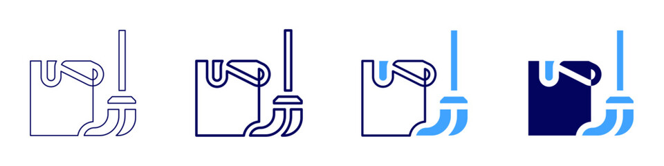 Cleaning surfaces safely icon in 4 different styles. Thin Line, Line, Bold Line, Duotone. Duotone style. Editable stroke