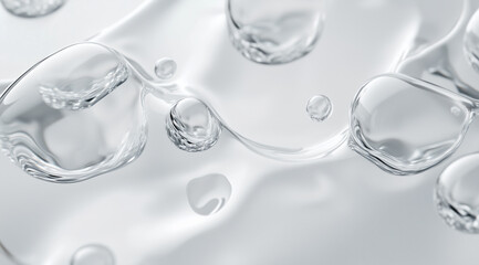 Transparent clear liquid serum gel	
