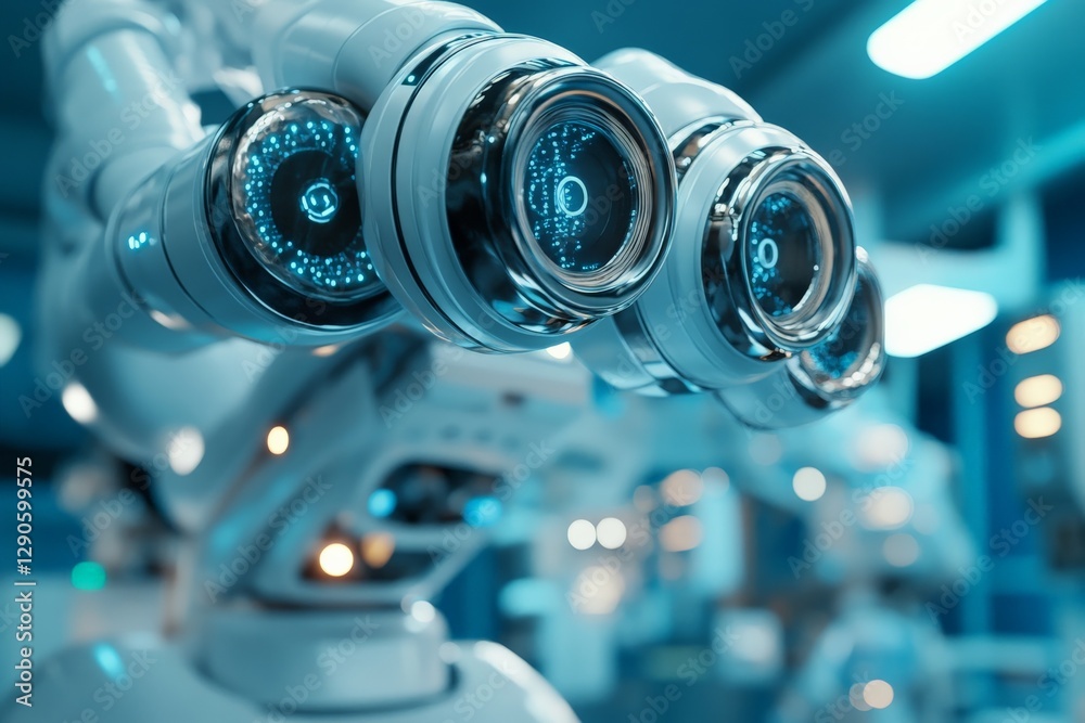 Leinwandbilder robots with advanced sensors in a modern industrial facility showcasing automation technology and in