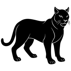 Wildcat Silhouette Vector Icon High-Quality Design on White Background.