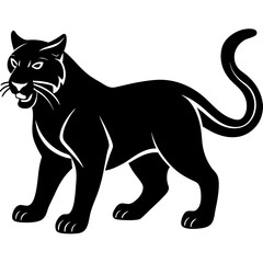 Wildcat Silhouette Vector Icon High-Quality Design on White Background.