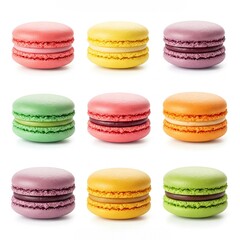 Colorful Macaron Collection Photograph Featuring Assorted French Pastries Perfect for Dessert Lovers and Party Planners