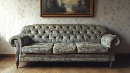 Cozy Living Room Filled With Natural Light and a View of a Vibrant Garden Outside