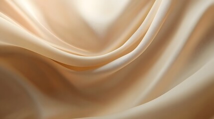 Fototapeta premium Elegant, soft silk fabric draping gracefully, showcasing smooth curves and a light sheen that enhances its luxurious texture.