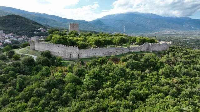 Katerini Platamonas (Platamon Castle), an impressive and historical part of Pieria - helix panoramic overview