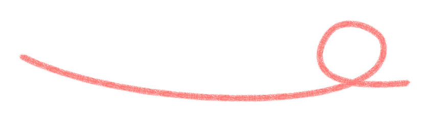 シンプル赤線　手書きチョーク風　円あり