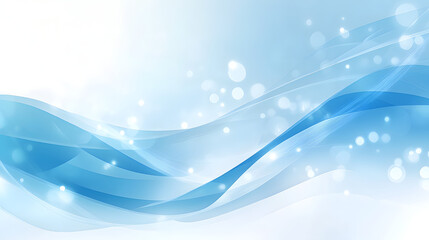 Blue wave lines background vector presentation design with copy space
