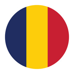 Fototapeta premium Chad flag circle icon vector illustration design