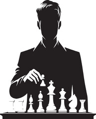 Person Holding a Chessboard Vector Illustration