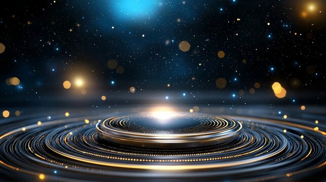 Cosmic event spiraling galaxy digital art starry environment aesthetic viewpoint exploration of the universe's beauty