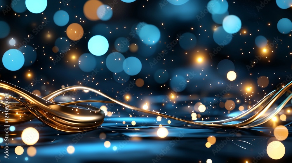 Poster dynamic light reflections abstract background visual art digital space close-up view vibrant color p