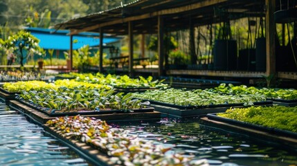 Obraz premium hydroponic farm in africa