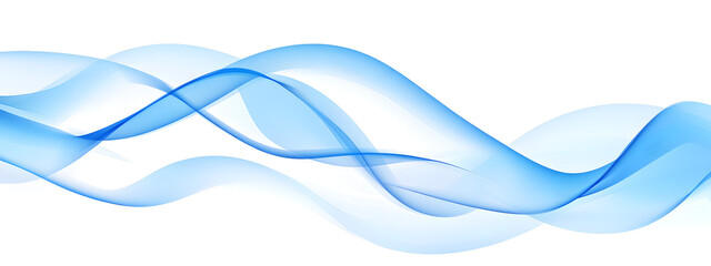 Fototapeta premium Blue wave lines background vector presentation design with copy space 