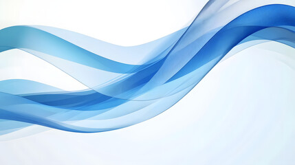Fototapeta premium Blue wave lines background vector presentation design with copy space 